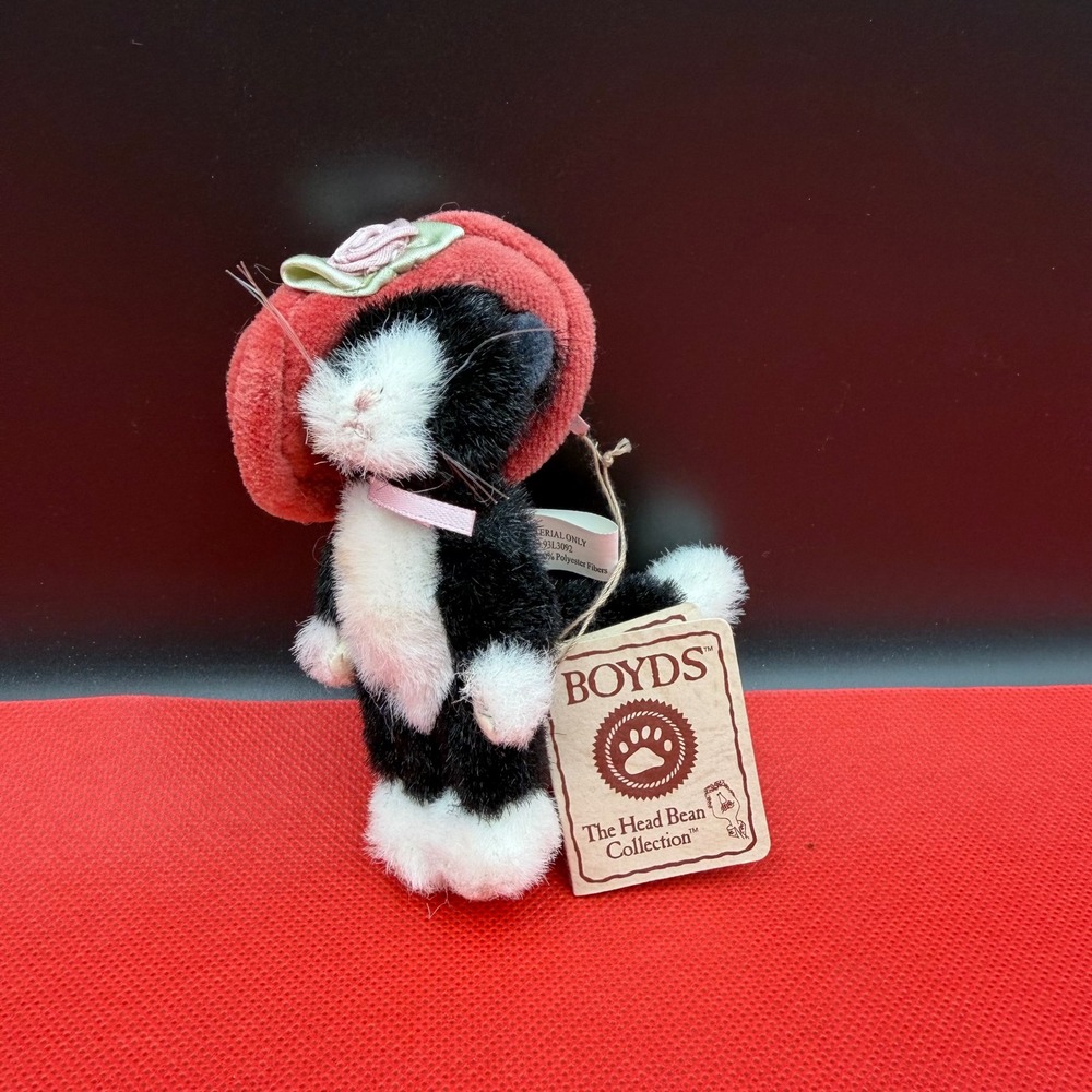 Boyds Collection Kittie Cat Plush Head Bean Heirloom Series Hat 562480